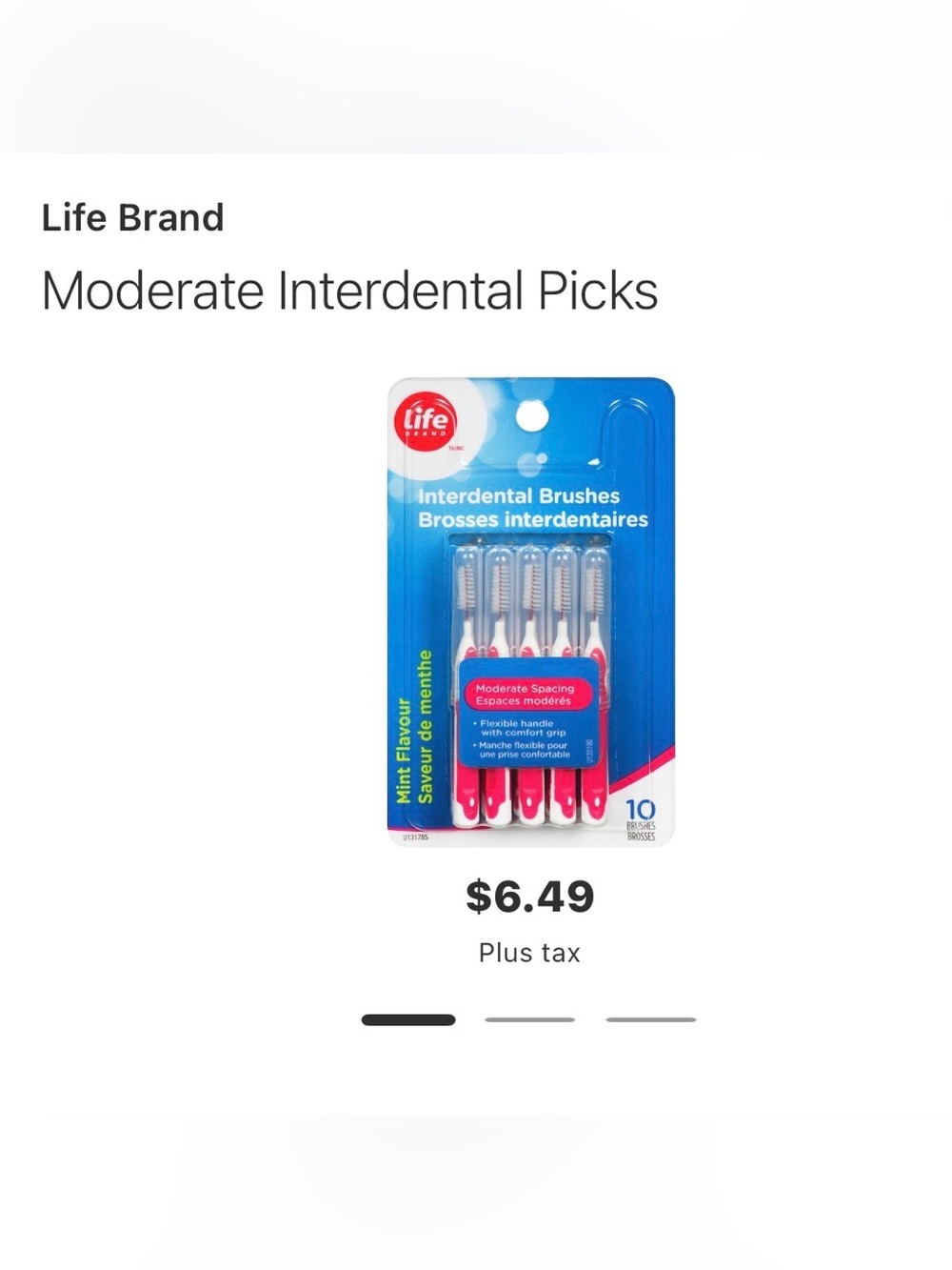 Life Brand Interdental Brushes Mint Flavour 2 10 Packs